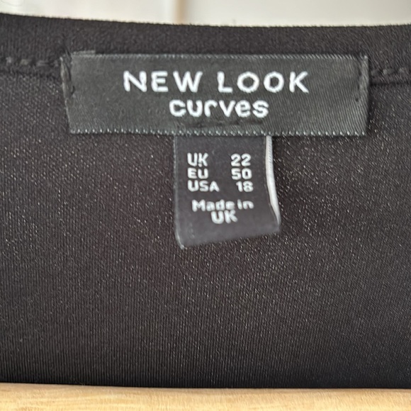 Black relaxed no collar open front blazer - Picture 2 of 7